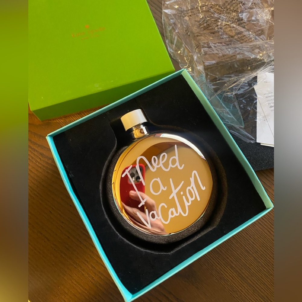 KATE SPADE Gold Flask